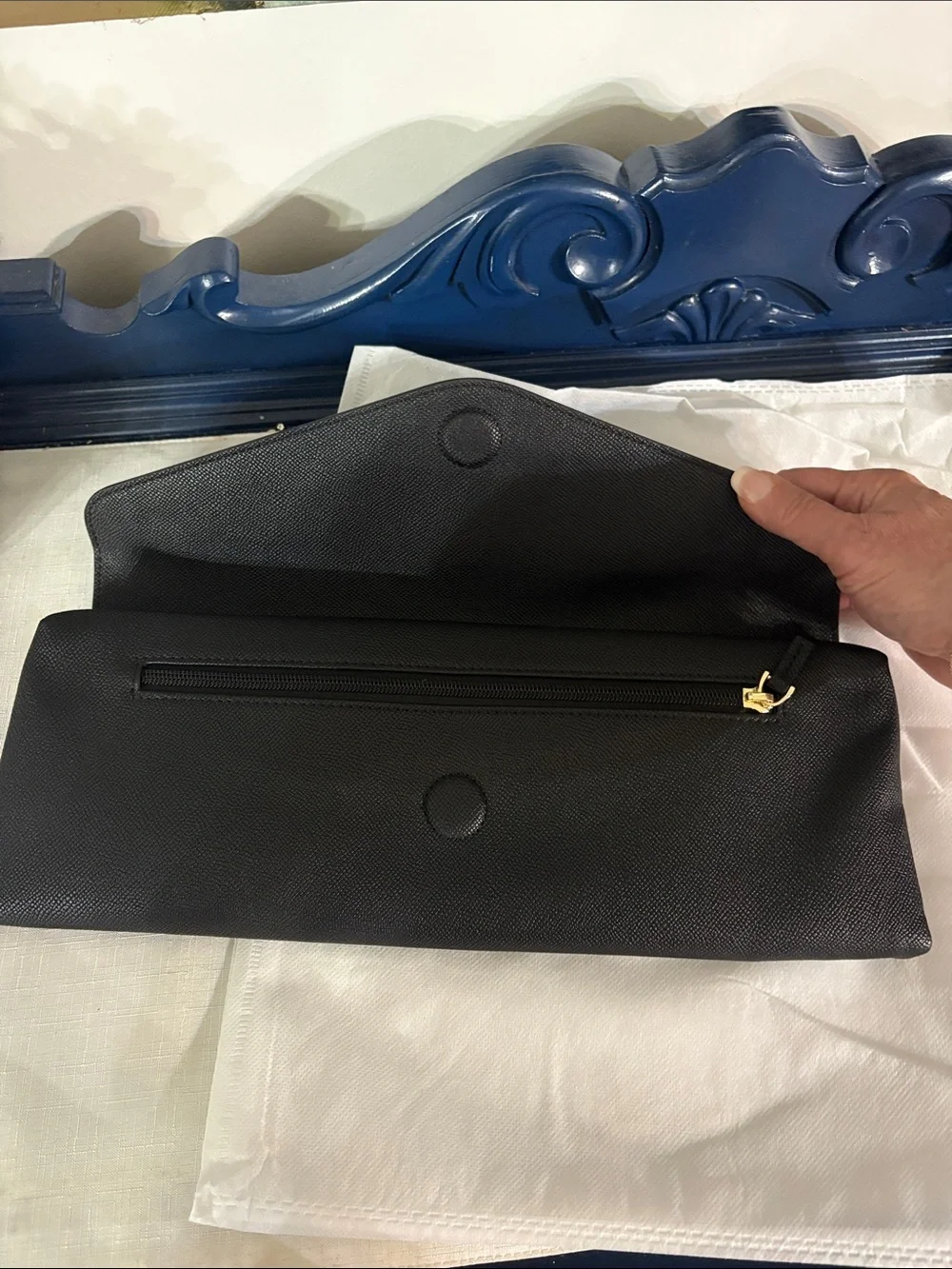 Verlye Black Laptop Envelope Clutch